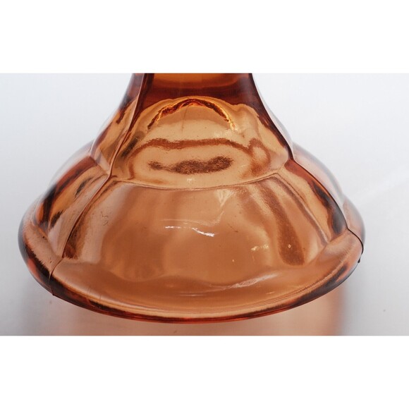 Vintage Indiana Glass Lidded Compote Candy Dish Nice Dark Amber 9" - Picture 5 of 9